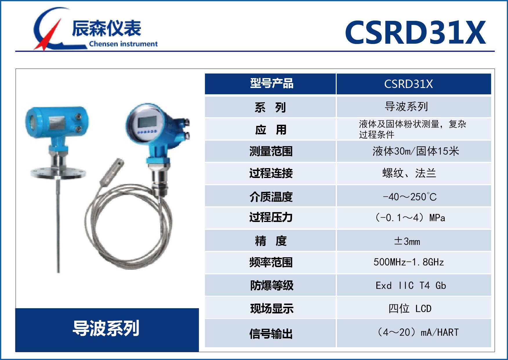 保定導(dǎo)波雷達(dá)物位計(jì)CSRD31X